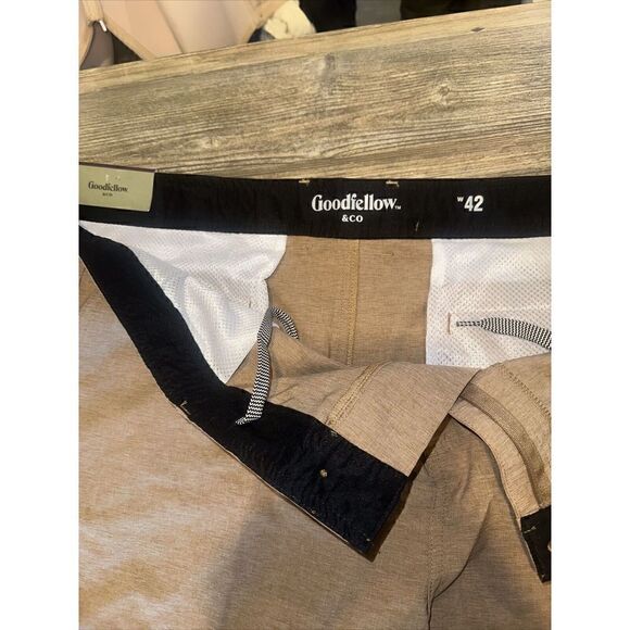 Men's 9" Hybrid Swim Shorts - Goodfellow & Co Almond Paste. Size 42” NWT. E - Picture 3 of 5